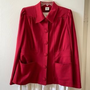 Red knit, CaBi blazer